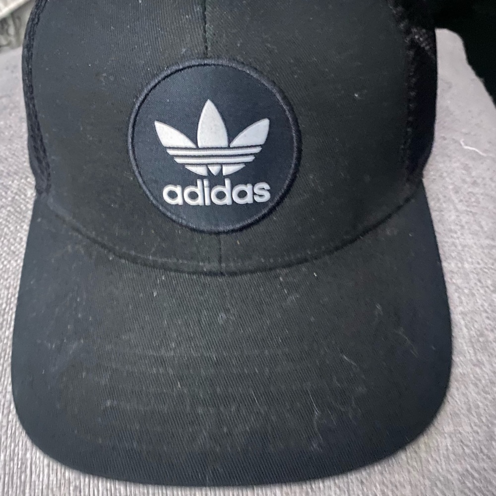 Adidas Black and White Logo Cap Hat